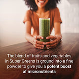 Super Greens #1 Green Superfood Powder | 100% USDA Organic Non-GMO Vegan Supplement | 20+ Whole Foods (Spirulina, Wheat Grass, Barley), Probiotics, Fiber & Enzymes (Original, 60 Servings)