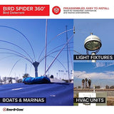 Bird B Gone - Bird Spider 360 Repellent - Deters Seagulls and Other Birds from Landing - Durable Weatherproof Design - for Boats, Docks, Roofs, Etc - Easy Installation - with PVC Base - 8ft