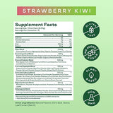 Bloom Nutrition Green Superfood Stick Packs | Super Greens Powder Juice & Smoothie Mix | Whole Foods, Organic Spirulina and Chlorella, Probiotics, Digestive Enzymes, & Antioxidants (Strawberry Kiwi)