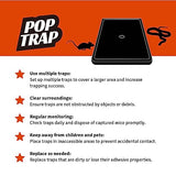 POPTRAP Rat Trap Heavy Duty & Large - 12 Pack, Super Sticky Mouse Trap with Ultra-Strong Glue, Mouse Glue Trap with Scent of Peanut Butter for Indoor & Outdoor, Non-Toxic & Long-Lasting