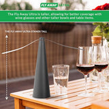 Fly Away Ultra - 2 Pack Rechargeable Outdoor Fly Repellent Fan with Ultrasound, Outside or Inside Tabletop use, Restaurant, Barbeque, Events, Deter Flies, Wasps, Bees, Moscas and Bugs, Hanging Hook.