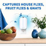 Zevo Plug-In Flying Insect Trap - 2 Bases + 2 Fruit Fly Cartridges