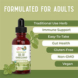 Oregano Oil Drops | 6 Month Supply | USDA Organic Oil of Oregano Liquid | Herbal Blend for Immune Support | Digestive Health | Overall Health | Vegan | Sugar Free | Non-GMO | 1 Fl Oz