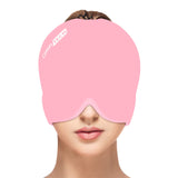 Comfitech Headache Relief Hat Migraine Cap, Wearable Migraine Mask Ice Head Wrap for Tension Headache, Puffy Eyes, Sinus Headache & Stress Relief Gel Cold Compress Pink