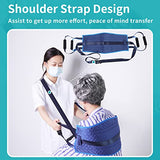 Transfer Nursing Sling for Patient,Elderly Safety Lifting Aids,Nursing Transfer Sling,Handle Back Lift Mobility Belt for Patient Care，Non-Slip Gait Belt with Padded Handles，25.5 * 114cm