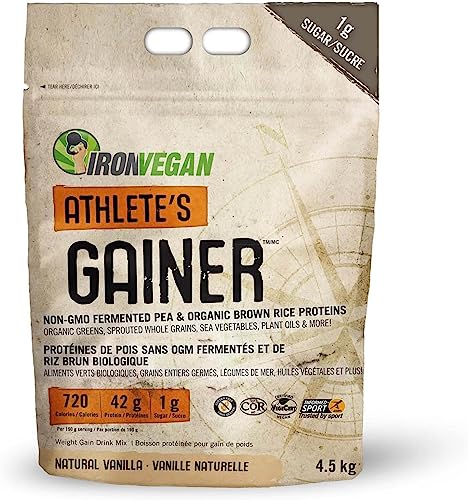 Iron Vegan - Athlete's Gainer Vanilla, 10 lbs (4.5 kg)