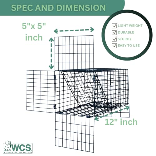 "OWDE" 5" One-Way Door Excluder –Professional Black Mesh Evictor Trap by Wildlife Control Supplies –Safe and Effective Pest Control for Commercial and Residential Use –Great for Barns, Garages & Sheds