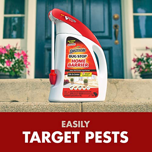 Spectracide Bug Stop Home Barrier Indoor Plus Outdoor Bug Control With Flip & Go Sprayer Kills Ants, Roaches and Spiders on Contact, 0.5 Gallon (Case of 4)