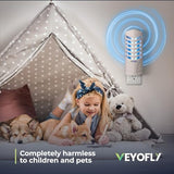 VEYOFLY Indoor Flying Insect Trap - Plug-in Fruit Fly, Gnat and Mosquito Trap With Refills - Odorless Bug Light for Home