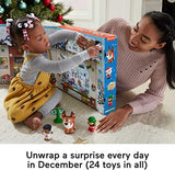 Fisher-Price Little People Advent Calendar, Christmas playset, 24 toys for pretend play, gift for toddlers and preschool kids ages 1 to 5 years