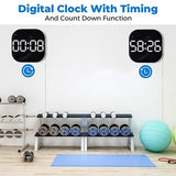 SZELAM Digital Wall Clock, 10.5” LED Digital Alarm Clock Large Display with Remote Control, Date and Temperature, Auto Dimming, Day of Week, for Living Room Office Bedroom Decor Elderly - Mixed