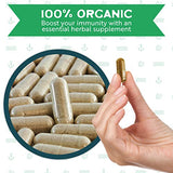 Herbal Vineyards Organic Wildcrafted Vegetable Capsules with Irish Sea Moss, Bladderwrack and Burdock Root for Skin Care, Immune Support, Inflammation, and More | 60 Capsules | 1500MG