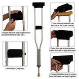 Universal Underarm Crutches Padded Crutch Pads with Hand Grips Padding Handle Covers