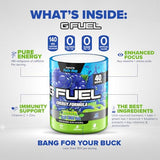 G Fuel Faze Rug Energy Powder, Sugar Free, Clean Caffeine Focus Supplement, Water Mix, Sour Blue Raspberry Flavor, with Focus Amino, Vitamin + Antioxidants Blend - 10.44 oz (40 Servings)