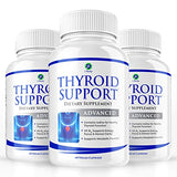 Thyroid Support Supplement for Women and Men - 3 Pack 90 Days - Energy & Focus Formula - Vegetarian & Non-GMO - Iodine, Vitamin B12 Complex, Zinc, Selenium, Ashwagandha, Copper, Coleus Forskohlii