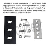 100% 304 Stainless Snow Blower Impeller Modification Kit - 1/4" 3-Snow Blower Blade Universal - Modifies 2-Stage Machine, Rust-Resistant Reuse in Harsh Environments (3)
