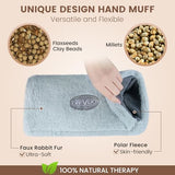 REVIX Microwavable Therapy Hand Muff, Moist Heated Hand Warmer Pouch Relief for Hands and Fingers Arthritis, Stiff Joints, Raynaud's, Trigger Finger, Unscented Hands Mitts Warmers with Washable Cover