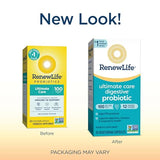 Renew Life Ultimate Care Probiotic Capsules, Daily Supplement Supports Respiratory, Digestive and Immune Health, L. Rhamnosus GG, Dairy, Soy and gluten-free, 100 Billion CFU, 30 Count