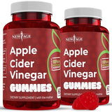 NEW AGE Apple Cider Vinegar Gummies 2-Pack - 120 Count - Immunity & Detox - with The Mother, Gluten-Free, Vegan, Vitamin B9, B12, Pomegrantate, Beetroot (2 Pack 120 Count)