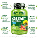 NATURELO One Daily Multivitamin for Men - with Vitamins & Minerals + Organic Whole Foods - Supplement to Boost Energy, General Health - Non-GMO - 240 Capsules - 8 Month Supply