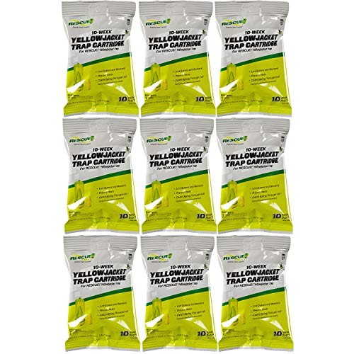 RESCUE! Yellowjacket Attractant Cartridge (10 Week Supply) – for RESCUE! Reusable Yellowjacket Traps - (9 Pack)