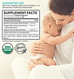 USDA Organic Lactation Supplement - Increase Milk Supply with Herbal Breastfeeding Support - Aid for Mothers - Organic: Fenugreek Seed, Fennel & Milk Thistle - 60 Vegan Capsules (No Pills or Cookies)
