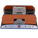 Card Shuffler, Electric Automatic Wooden Playing Card Deck Shuffler, Battery Operated Household Poker Card Shuffler Machine for The Elderly