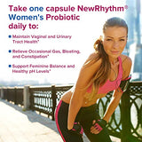 NewRhythm Women's Probiotics, D-Mannose & Organic Cranberry for Feminine Health, 120 Billion CFU 36 Strains, with Organic Prebiotics & Enzymes, No Refrigeration Needed, 30 Vegan Capsules, No Dairy