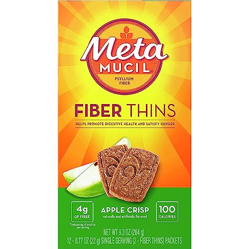 Metamucil MultiGrain Fiber Wafers Apple Crisp - 12 ct, Pack of 2