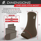 Sleeve Stars Ankle Brace for Women & Men, Achilles & Plantar Fasciitis Relief Compression Sleeve, Foot Brace with Ankle Support Strap, Heel Protector Wrap for Pain, Tendonitis & Sprain (Single/Dark Brown)