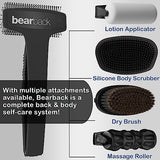 Bearback Back Scratcher: Premium Scratcher for Back & Body. Original Large Bristled Extendable Folding Long 17" Handle Exfoliating Brush for Adults/Men/Women/Elderly. American Small Business (Black)