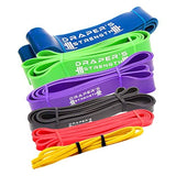 Draper's Strength Heavy Duty Pull Up Assist and Powerlifting Stretch Bands (Single Band or Set) 41-inch 6 Band Set (2-150 lbs)