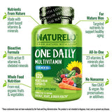 NATURELO One Daily Multivitamin for Men 50+ - with Vitamins & Minerals + Organic Whole Foods - Supplement to Boost Energy, General Health - Non-GMO - 120 Capsules - 4 Month Supply