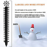 36 inch Snow Gauge Outdoor,Snowflake Iron Art Snow Gauge,Metal Snow Measuring Stick,Snowfall Measuring Gauge Snow Ruler,Snow Depth Measure Rod for Yard, Lawn, Garden and Christmas Decoration Gift