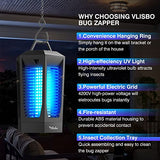 VLISBO Bug Zapper Indoor Outdoor Mosquito Zapper Fly Zapper Traps Mosquito Killer, 18W 4200V Grid, 90-130V, ABS Plastic Outer Pest Control Machine for Mosquito,Moth,Fruit Fly,Patio, Lawn, Garden,Home