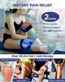 Comfytemp Large Knee Ice Pack Wrap, 2 Packs, XL Ice Pack for Knee Injuries Reusable, Hot & Cold Compress Gel Cold Packs Around Entire Knee After Surgery, for Pain Relief, Knee Replacement, Bruises