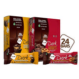 NuGo Dark Variety - Pretzel and Sea Salt 12 Bars & Peanut Butter Cup 12 Bars, Vegan, 200 Calorie, Gluten Free, 24 ct Variety