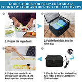 Portable Oven 12V Personal Food Warmer,Car Heating Lunch Box,Electric Slow Cooker For Meals Reheating & Raw Food Cooking for Road Trip/Office Work/Picnic/Camping/Family gathering(12V) (Black)