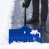 EarthWay Polar Tech 90026 Contractor 26 inch Snow Shovel with Metal Cutting Edge, Long Fiberglass Handle Shaft, Ergonomic D Handle and Quick Assembly