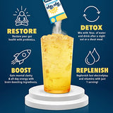 Bye-Bye Weekend Recovery & Hydration Drink Mix - Electrolytes, Probiotics, Vitamins for Liver & Gut - Goodbye Fatigue, Brain Fog - Zero Sugar Lemonade Powder - 10 Pack