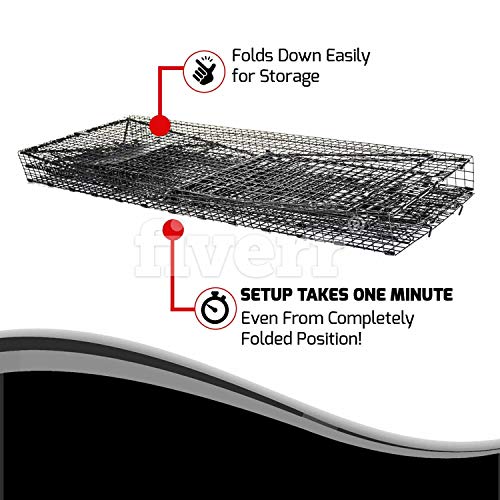 Humane Way Folding 50 Inch Live Humane Animal Trap - Safe Traps for Al