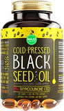 MAJU's Black Seed Oil Capsules, Strong Cold Pressed, 2% Thymoquinone, 100% Turkish Black Cumin Nigella Sativa Seed Oil, Organic BSO, Liquid Blackseed Oil, 120 Count, 500mg per Capsule