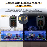 hygger 2380 GPH 25W Aquarium Wave Maker, Adjustable Cross Flow Pump with LED Display Controller, Magnetic DC 24V Aquarium Powerhead for Freshwater and Marine Reef Aquariums Up to 265 Gallon