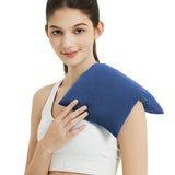 Heating Pad Microwavable with Washable Cover, 8 x 12 Multipurpose Microwave Heating Pad for Neck and Shoulders, Moist Heat Bean Bag Warm Compress for Knee, Muscles, Joints, Wrist, Abdomen (Dark Blue)