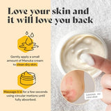 Clearbody Organics Manuka Honey Cream with Colloidal Oatmeal - Soothing Moisturizer for Dry Skin - Gentle Plant-Based Formula for Adults, Suitable for All Ages