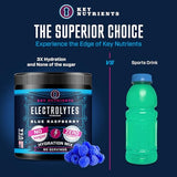 KEY NUTRIENTS Electrolytes Powder No Sugar - Tempting Blue Raspberry Electrolyte Powder - Hydration Powder - No Calories, Gluten Free Keto Electrolytes Powder Packets (20, 40 or 90 Servings)