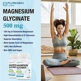 Magnesium Glycinate 500mg [High Potency] 120 Veggie Caps, Chelated for Superior Absorption, Non-GMO, NO Gluten and Dairy, Supports Muscle, Joint, and Heart Health
