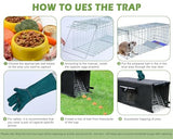 Animals Trap Cage Cover, Trap Cage Cover with Mesh Window for 1-2 Door Humane Animal Trap Cage 32 x 10 x 12inch, Cage not Included (Trap Cage+ Glover)