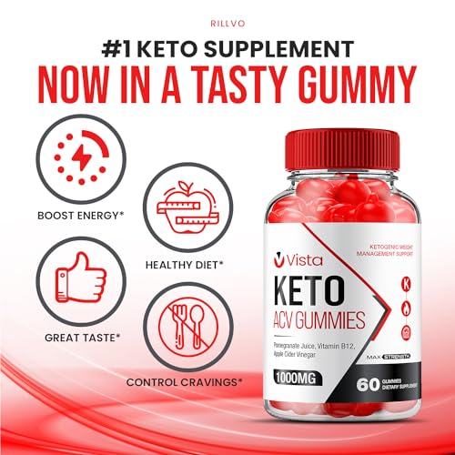 (3 Pack) Vista Keto ACV Gummies - Official - Keto Vista ACV Advanced Weight Loss Formula Plus Apple Cider Vinegar Dietary Supplement B12 Beet Root Juice Men Women (180 Gummies)