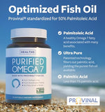 Purified Omega 7 Softgels (1 Month Supply) More Omega 7 & Less Palmitic Acid Than Sea Buckthorn Oil - Provinal Sustainable Peruvian Anchovy Fish Oil Supplement - Non-GMO & Gluten Free - 30 Capsules